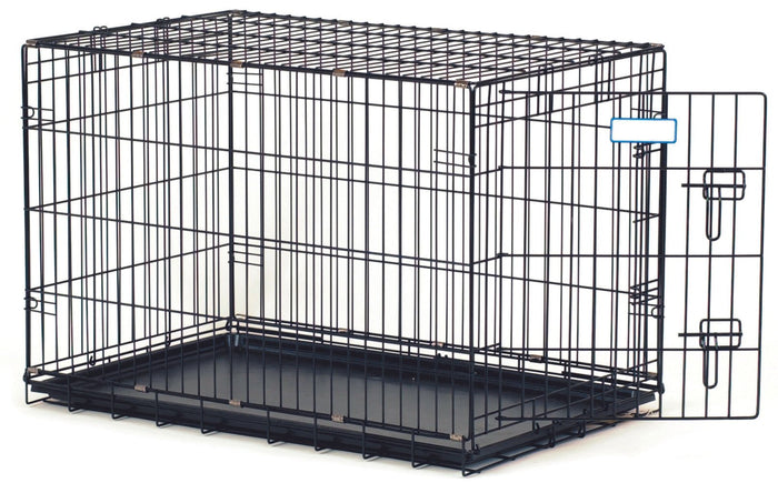 Jeffers Single Door Fold & Go Wire Dog Crate - I5B4 - Single Door Fold & Go Crate - 42"L x 28"W x 30"H - 1