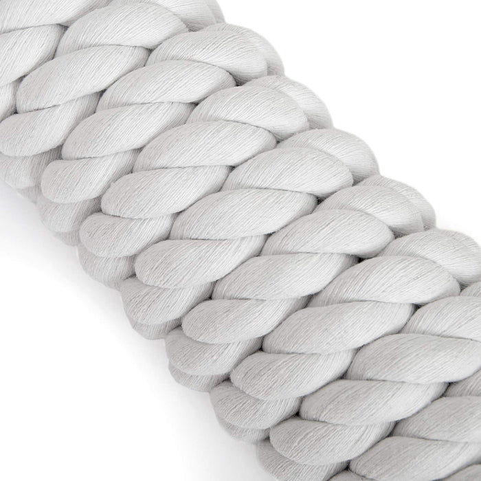 Jeffers Twisted Solid Cotton Horse Lead Ropes with Brass Bolt Snap, 10' L - IATF - White - 5
