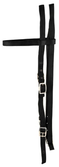 Jeffers Western Browband Horse Headstall, 2 - Ply Nylon - SSMR - Black - 1