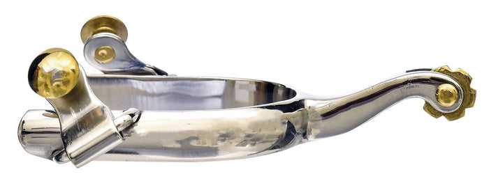 Jeffers Women's Western & Barrel Racing Spurs – Stainless Steel, Rosebud, Ball End & 10 Point Options - A8AL - All - Around Stainless Steel Rosebud Spurs - Pair - 2 ct - 6