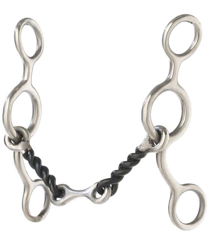 Jr. Cowhorse Snaffle Bit, 5" (Twisted) - 5Y1O - Roller - 1