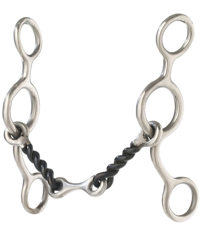 Jr. Cowhorse Snaffle Bit, 5" (Twisted) - 5Y1O - Roller - 2