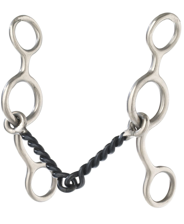 Jr. Cowhorse Snaffle Bit, 5" (Twisted) - 5Y1O - Roller - 3