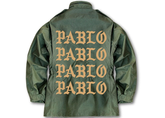Kanye West Atlanta Pablo Pop-Up Military Jacket Green