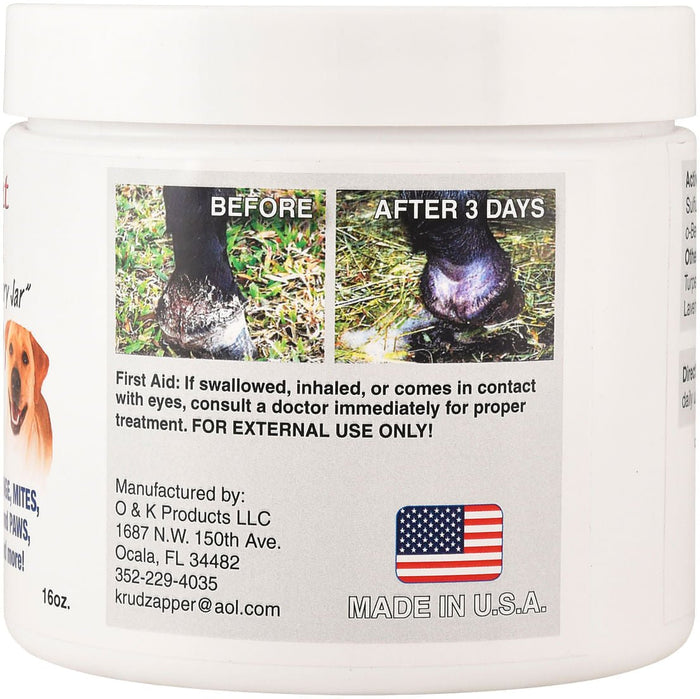 Karla's Original KRUD Zapper Topical First Aid Ointment for Animals - OKAB - 16 oz Karla's Original KRUD Zapper - 5