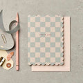 Katie Leamon | Tarjeta de Felicitación Scallop Thank You Chequer