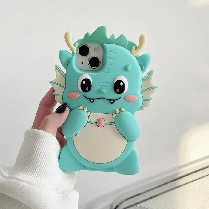 Kawaii 3D Cartoon Big Dinosaur Phone Case PhoneShells