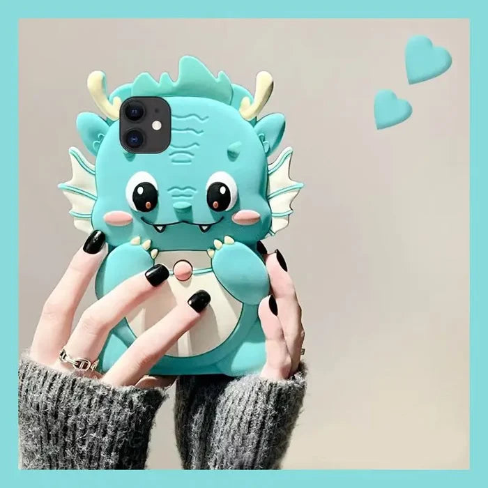 Kawaii 3D Cartoon Big Dinosaur Phone Case PhoneShells