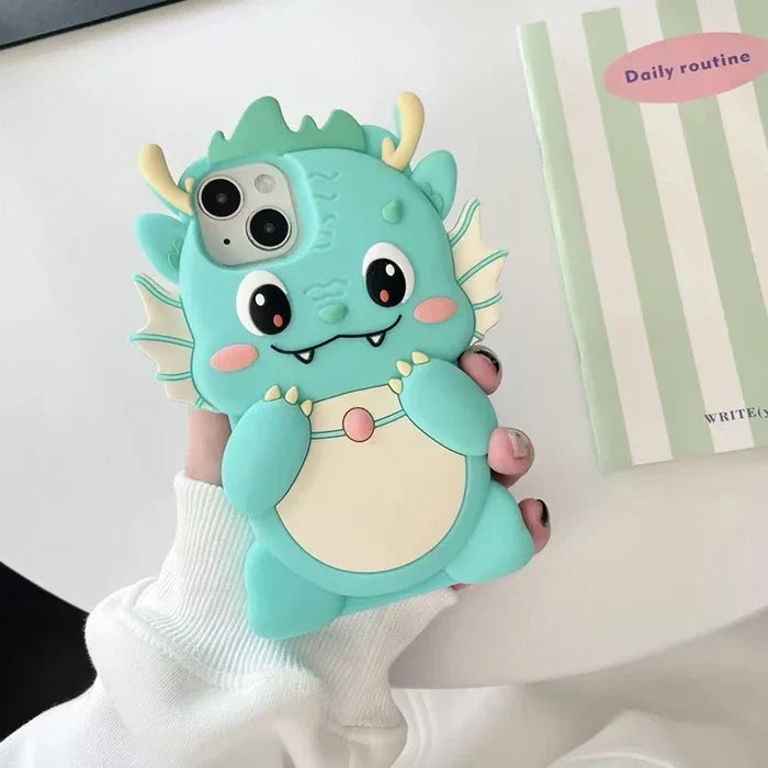 Kawaii 3D Cartoon Big Dinosaur Phone Case PhoneShells