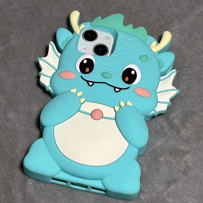 Kawaii 3D Cartoon Big Dinosaur Phone Case PhoneShells