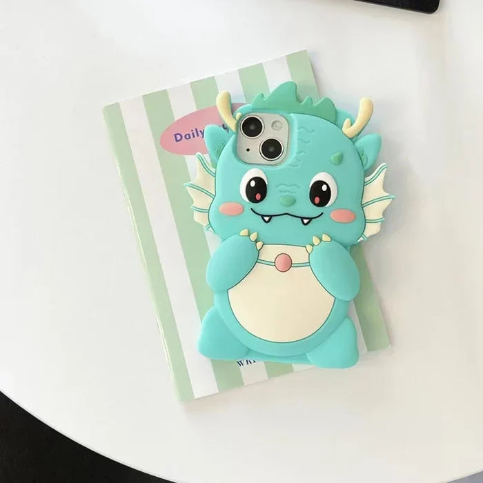 Kawaii 3D Cartoon Big Dinosaur Phone Case PhoneShells