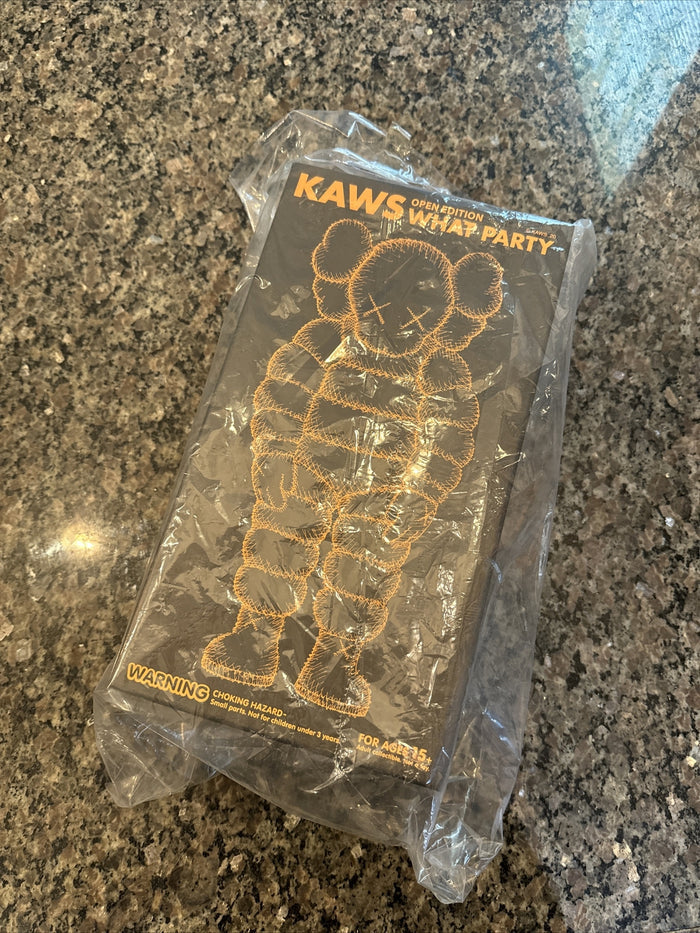 KAWS Open Edition What Party Vinyl Figure Orange (Box & Inserts Only)0