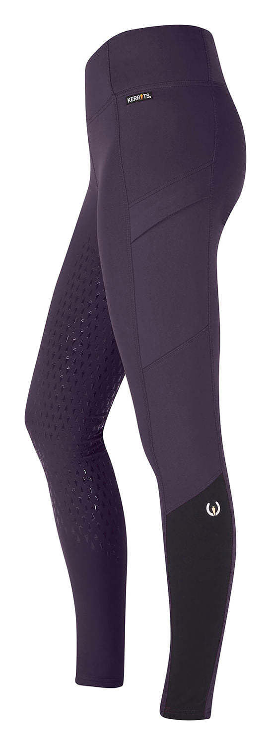 Kerrits Women's Thermo Tech Full Leg Riding Tights - KT24F - Blackberry/Black - XSmall - 5
