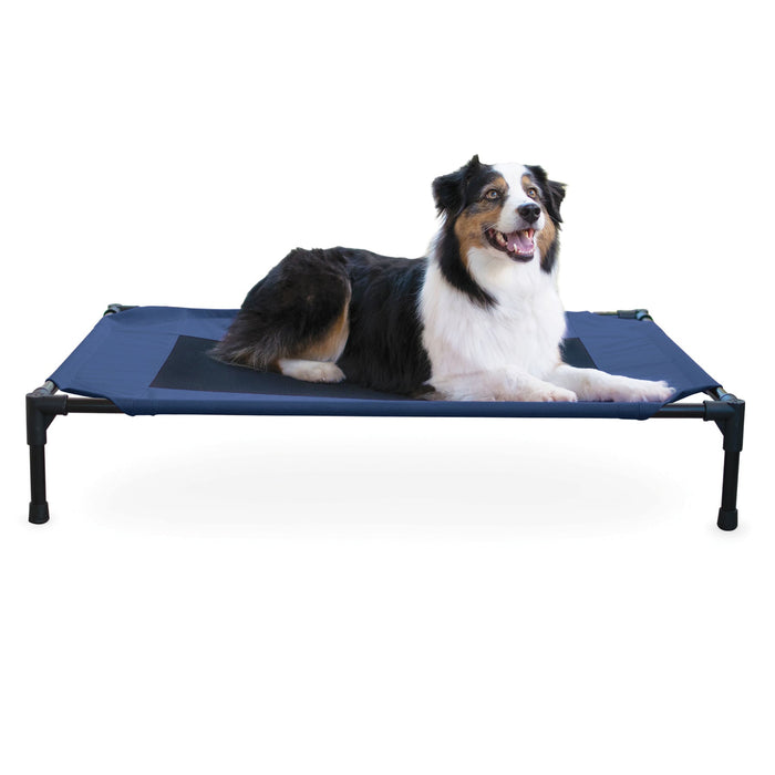 K&H Elevated Dog Bed, Small to X - Large - PCD1 - Navy Blue - Large - 1