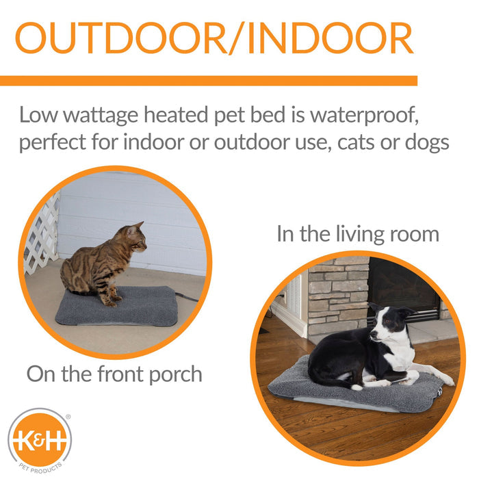 K&H Lectro - Soft Indoor/Outdoor Heated Pet Bed - PCKF - Medium, 19" x 24" (40W) - 5