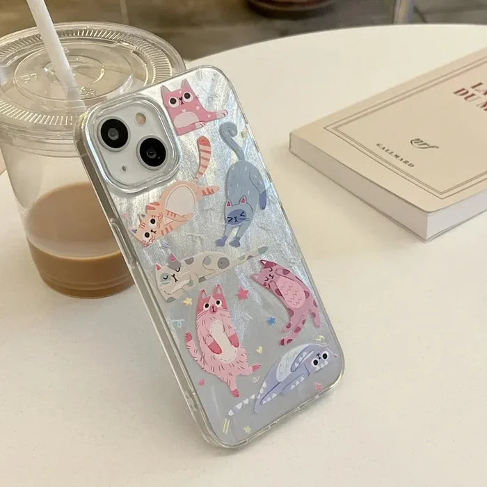 Kitten Graphic Silicone Phone Case PhoneShells