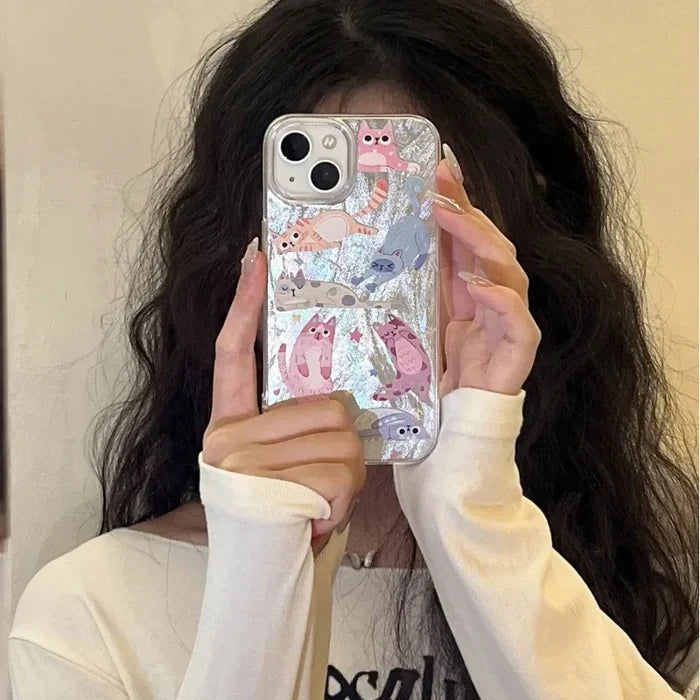Kitten Graphic Silicone Phone Case PhoneShells