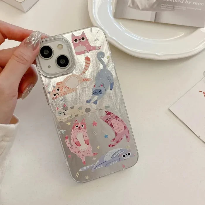 Kitten Graphic Silicone Phone Case PhoneShells