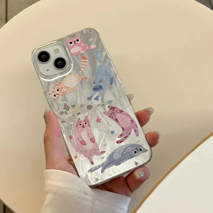 Kitten Graphic Silicone Phone Case PhoneShells