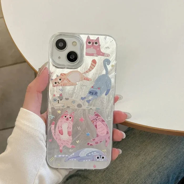 Kitten Graphic Silicone Phone Case PhoneShells