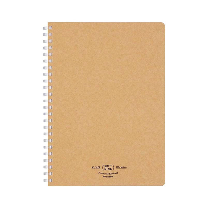Kokuyo | Cuaderno Soft Ring A5 Natural Beige (Rayas)