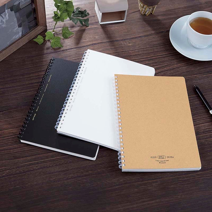 Kokuyo | Cuaderno Soft Ring A5 Natural Beige (Rayas)