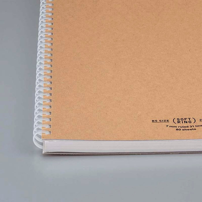 Kokuyo | Cuaderno Soft Ring A5 Natural Beige (Rayas)