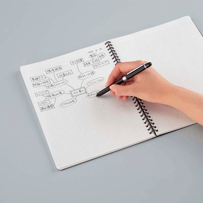 Kokuyo | Cuaderno Soft Ring B5 Black (Cuadros)