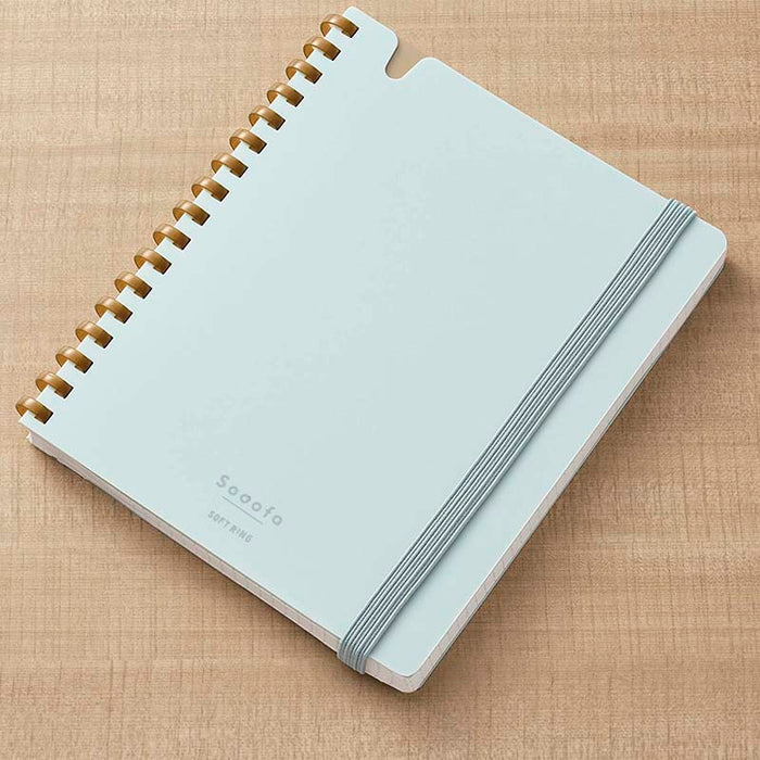 Kokuyo | Cuaderno Soft Ring Sooofa A6 Blue (Cuadros)