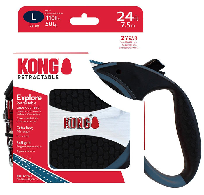 KONG Explore Retractable Leash - P4W47 - Blue - 4