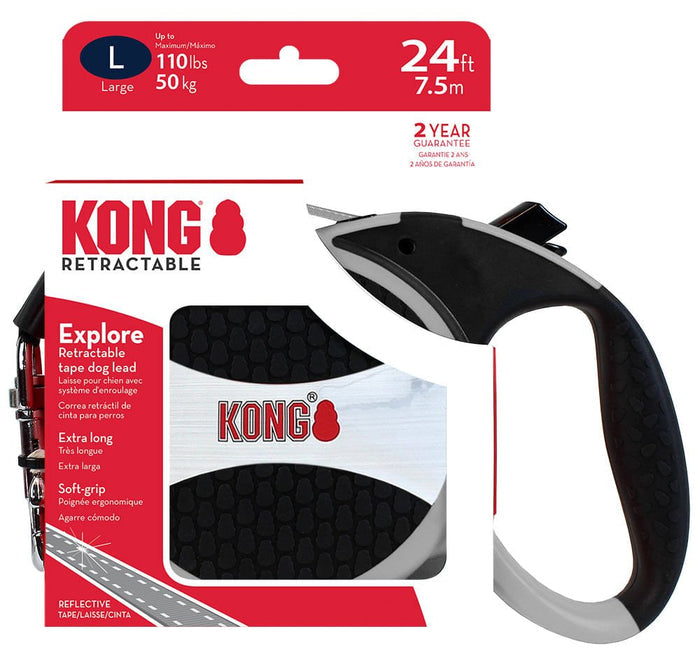 KONG Explore Retractable Leash - P4W48 - Gray - 6