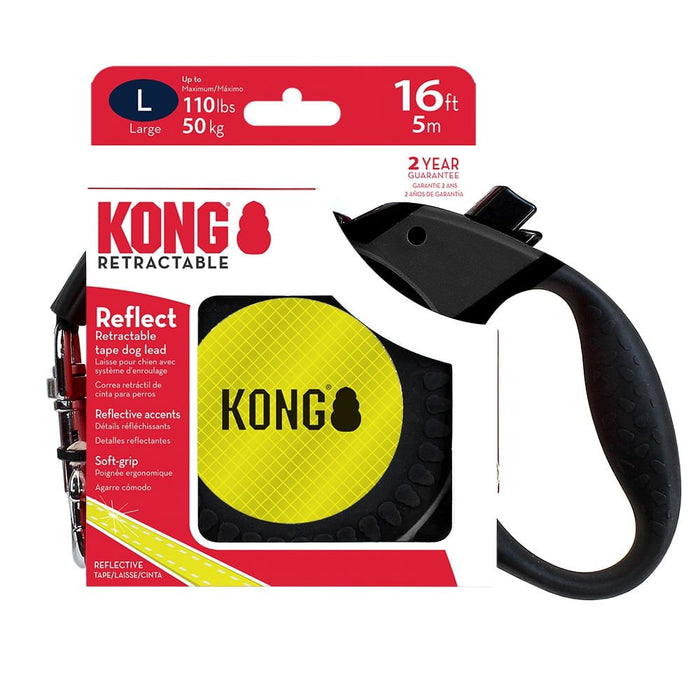 KONG Reflect Retractable Leash - P4W4B - Large - 4