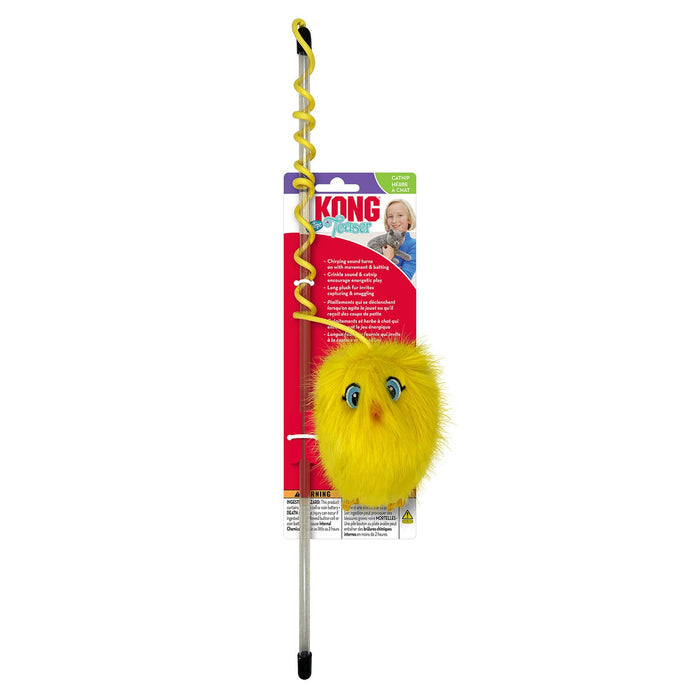 KONG Teaser Chirps Chicken - K912D - Yellow - 25" - 2