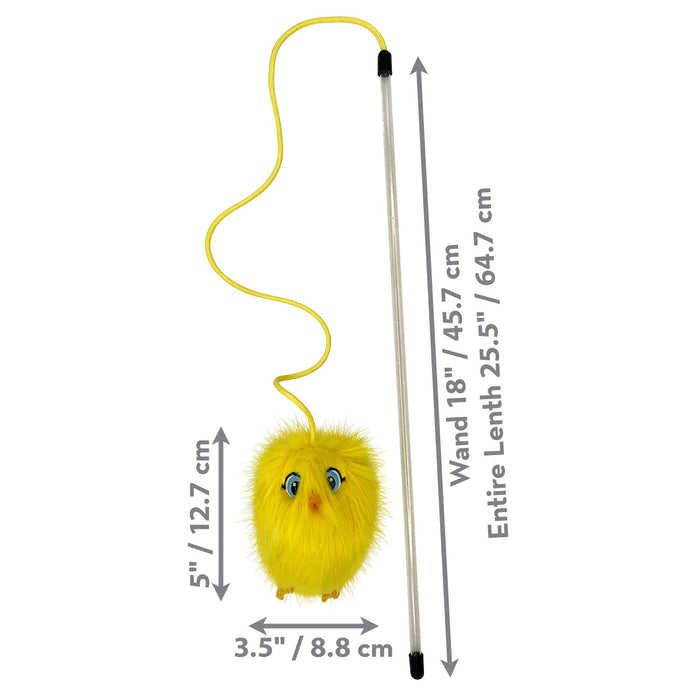 KONG Teaser Chirps Chicken - K912D - Yellow - 25" - 3