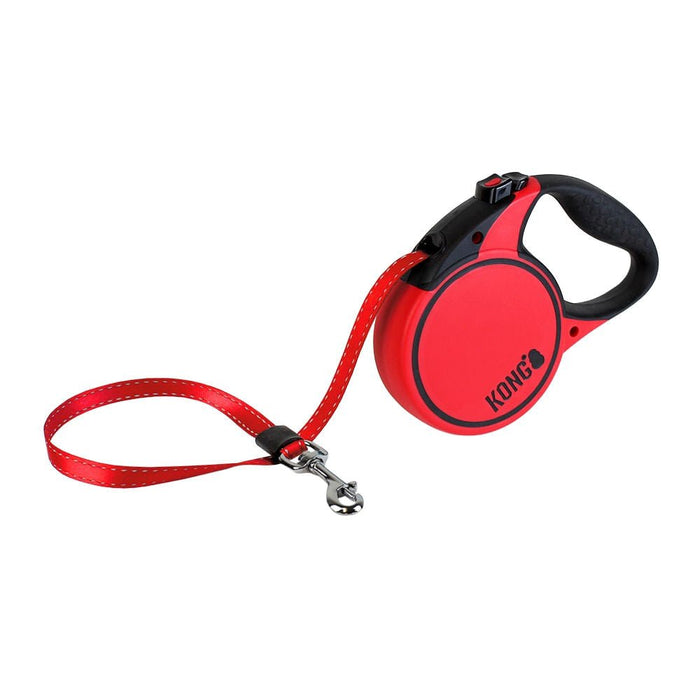 KONG Terrain Retractable Leash - P4W3P - Red - Small - 1
