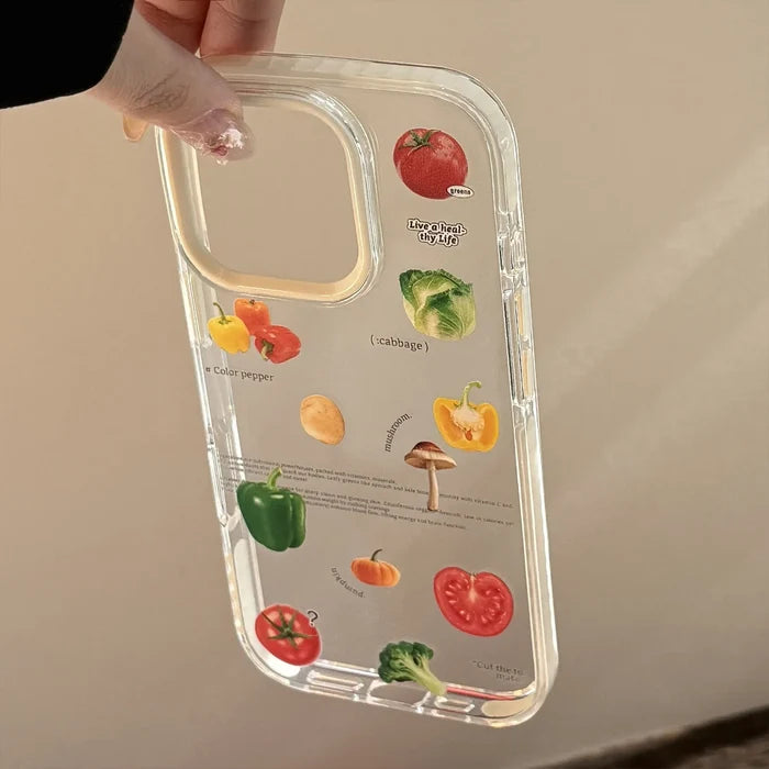 Korean Vegetable 3D Cartoon Tomato Bracket Magnetic Phone Case For iPhone PhoneShells