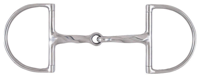 Korsteel Slow Twist Hunter Dee Ring Snaffle Bit - KO1FK - 5.25 in - 4