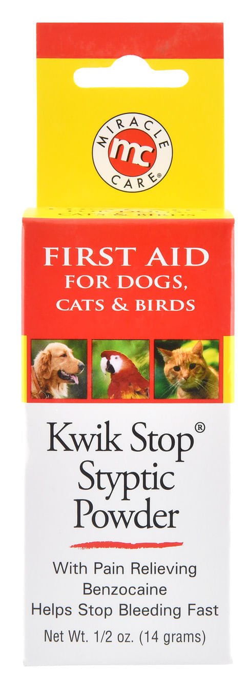 Kwik Stop Styptic Powder for Dogs, Cats, & Birds - G9F8 - 1/2 oz - 1