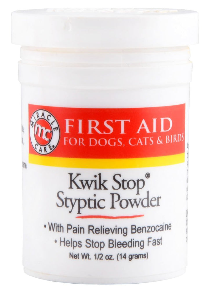 Kwik Stop Styptic Powder for Dogs, Cats, & Birds - G9F8 - 1/2 oz - 4