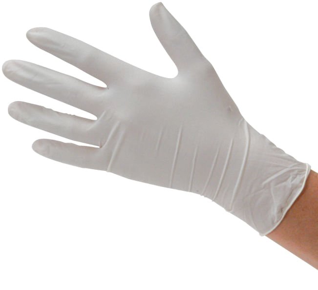 Latex Disposable Gloves, Box of 100 - B6G2 - Medium - 4