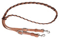 Latigo Leather Laced 5/8" Barrel Reins - CR1FM - Brown - 1