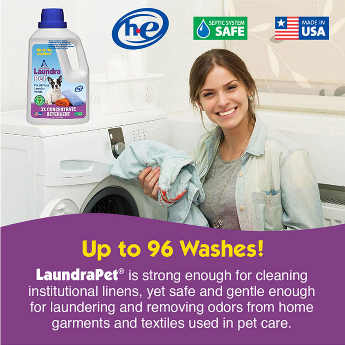 LaundraPet Premium Pet Laundry Detergent Triple Strength, 64 fl oz - 005ALPHA-6100 - Blue - 3