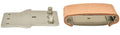 Leather Covered Blevins Buckles, Pair - BMA1 - Horizontal - 3" - 1