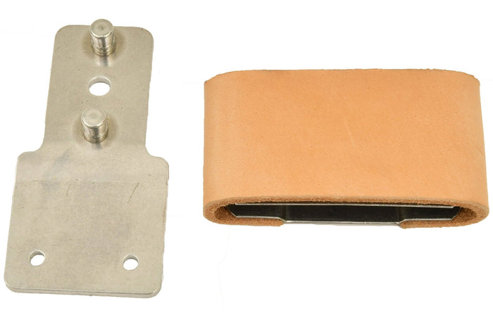 Leather Covered Blevins Buckles, Pair - BMA4 - Vertical - 2.5" - 8