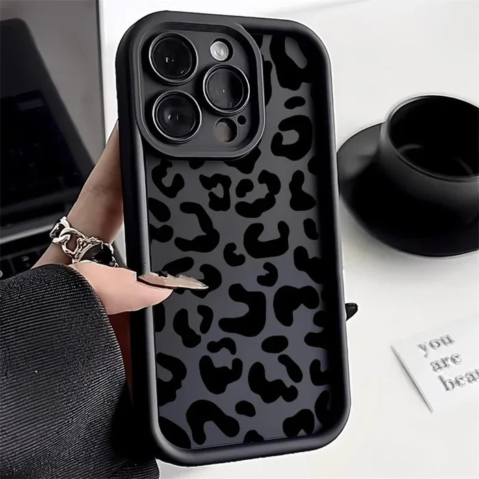 Leopard Print Silicone Phone Case For iPhone PhoneShells