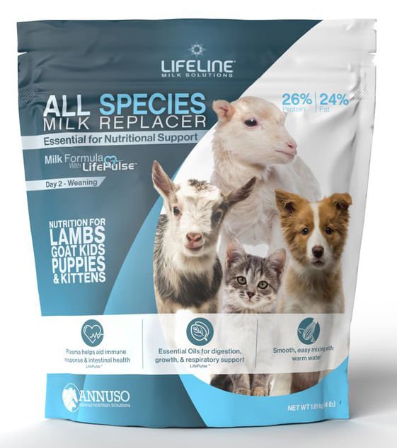 LIFELINE All - Species 26:24 Milk Replacer - LL49 - 4 lb - natural herbal - 1
