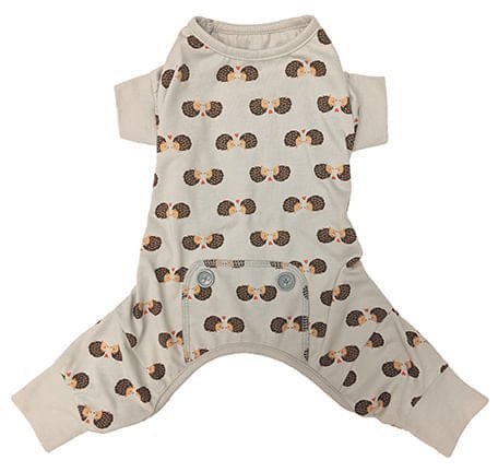 Light Gray Hedgehog Dog Pajamas - RR3DH - XXSmall - 2