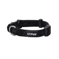 Li'l Pals Adjustable Dog Collar with Glitter Overlay - C21C3 - Black Sparkles - Petite X - Small - 3/8" x 6" - 8" - 2