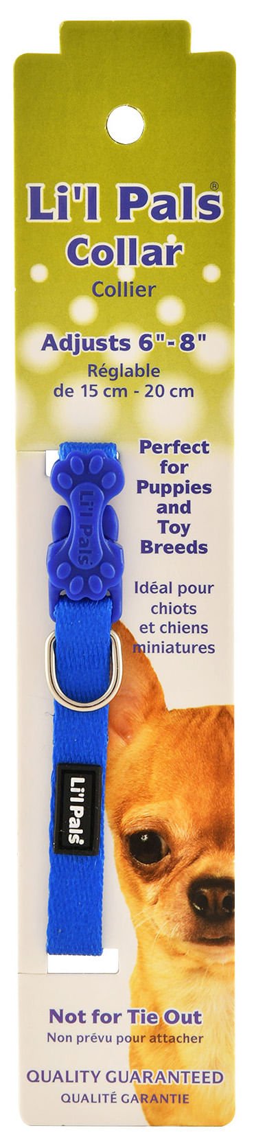 Li'l Pals Solid Collars & Leads, 5/16" W - C2LL - 5" - 7" Blue Li'l Pals Collar - 1