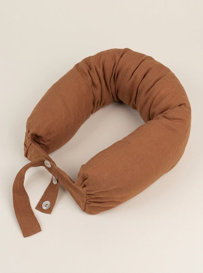 Linen Adjustable Neck Support Travel Pillow LINTICO